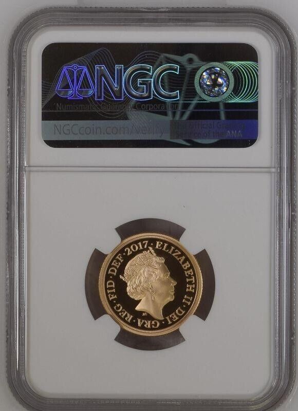 2017 Gold Sovereign 200th Anniversary Proof Piedfort NGC PF 70 ULTRA CAMEO