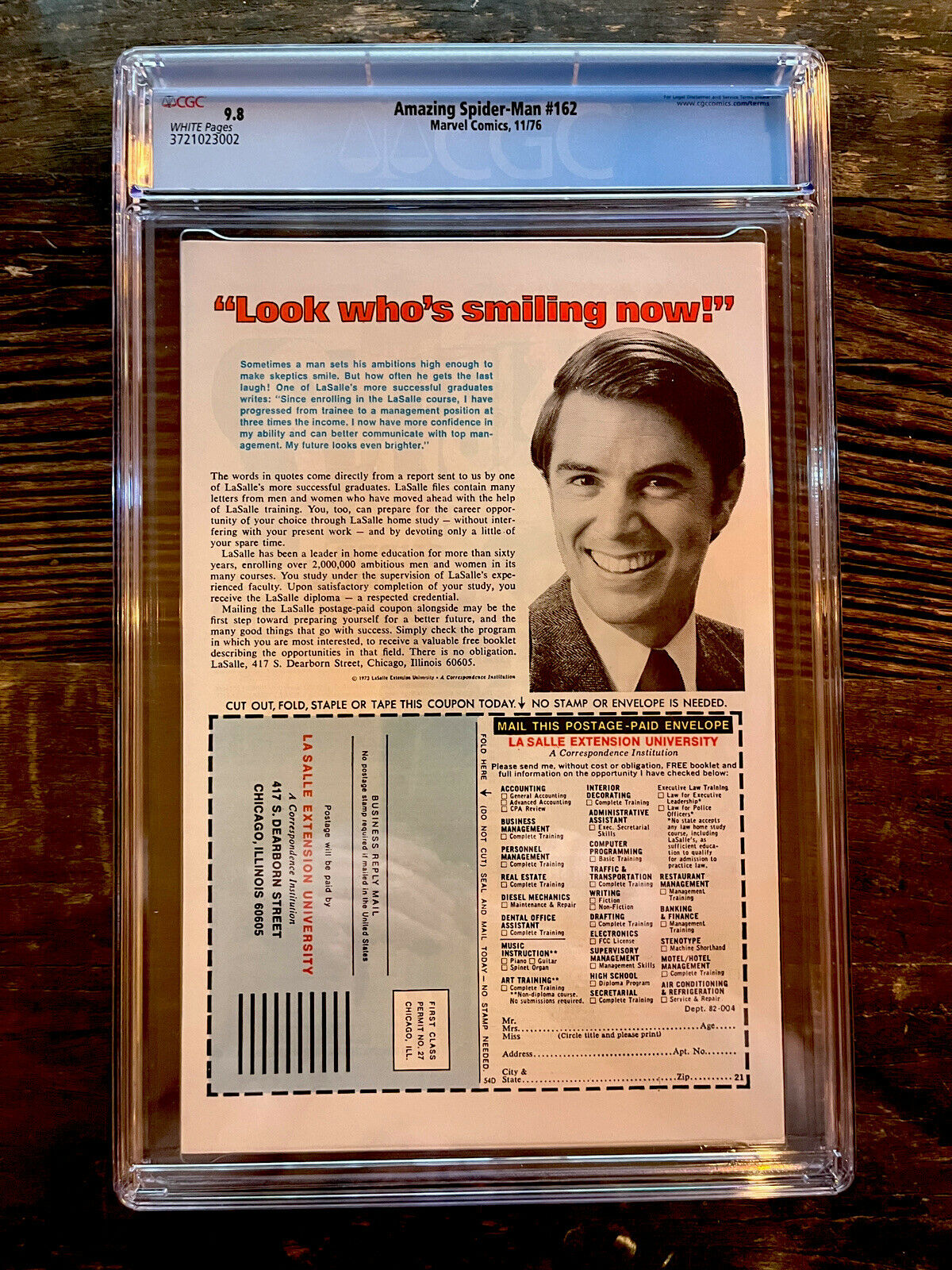 White Pages! Amazing Spider-Man #162 CGC 9.8 1st Jigsaw! Punisher appearance