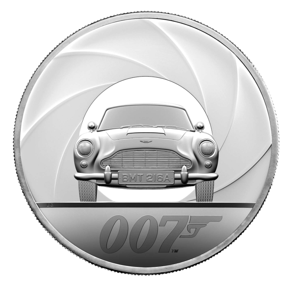 2020 5oz G. Britain James Bond 007 PF 69 Ultra Cameo One of First 250 Struck