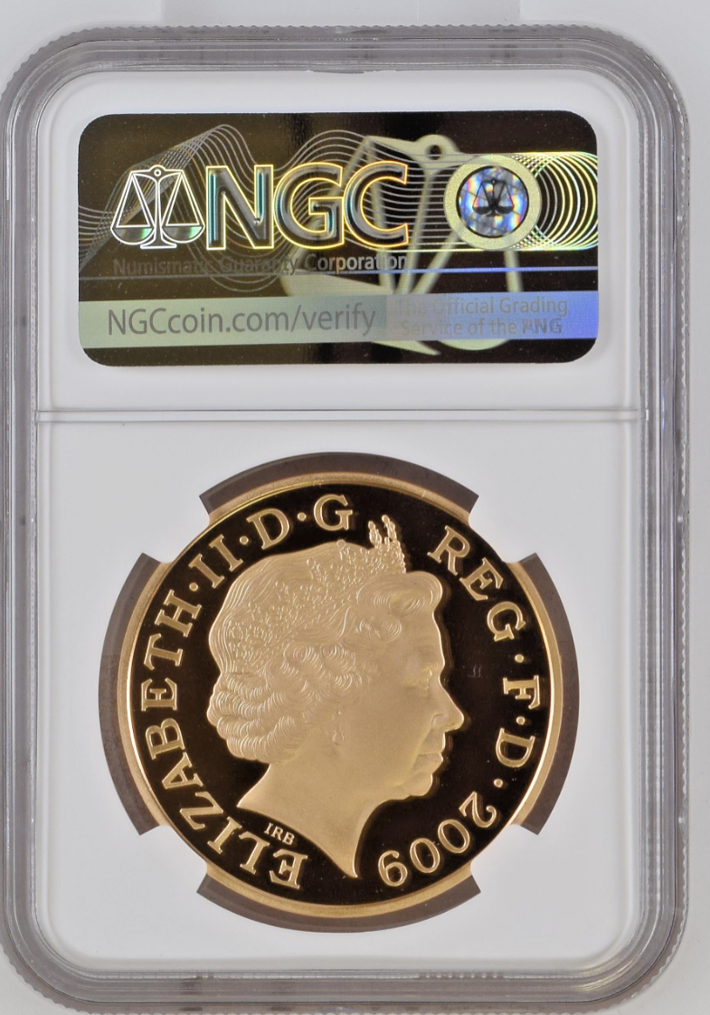 2009 Queen Elizabeth II Henry VIII Accession £5 Gold Proof Coin