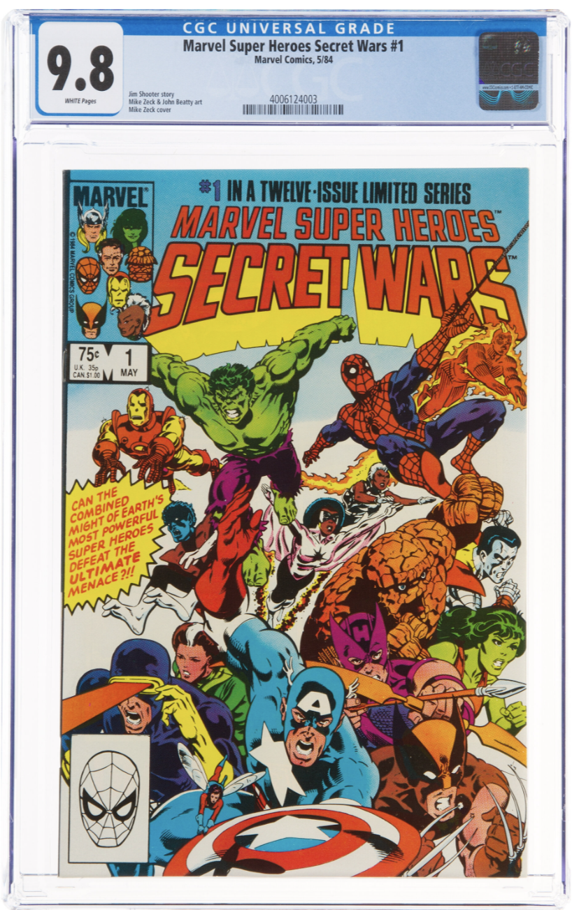 White Pages! Marvel Secret Wars #1 CGC 9.8 - Phase 6 of the MCU