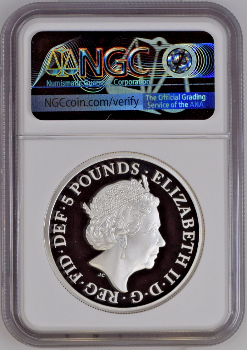 Queen's Beasts 2021 UK 2 oz Silver Proof Coin NGC PF69 UC (w/ Box & COA)