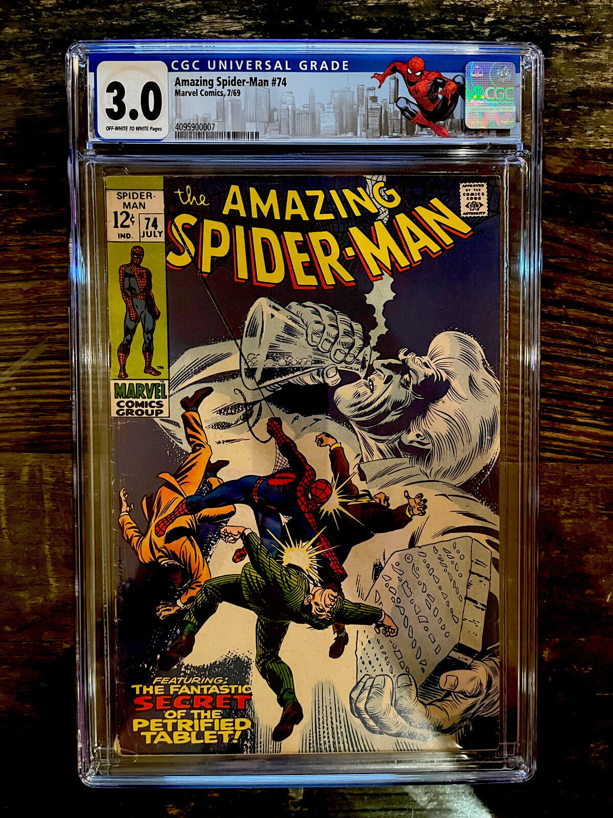 White Pages! Amazing Spider-Man #74 CGC 3.0 - Last 12 cent issue