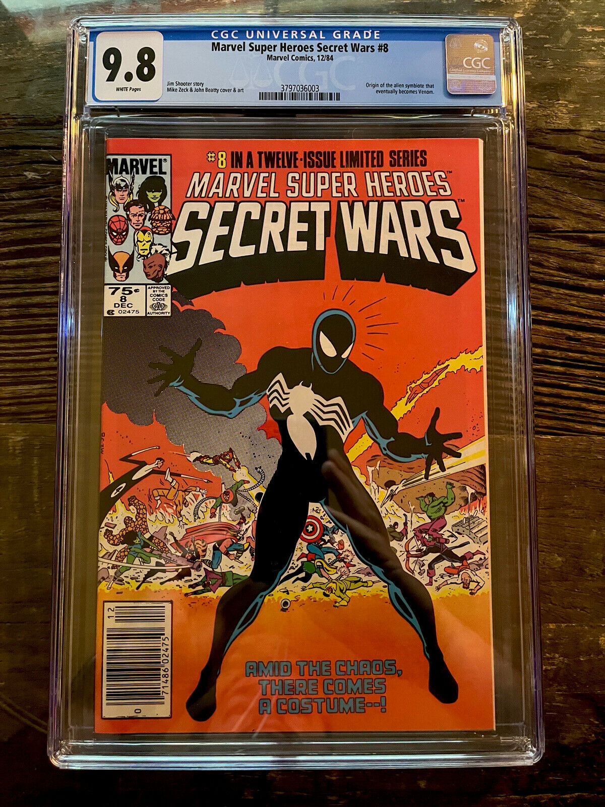 White Pages Newsstand! Marvel Secret Wars #8 CGC 9.8 - Origin Black Costume