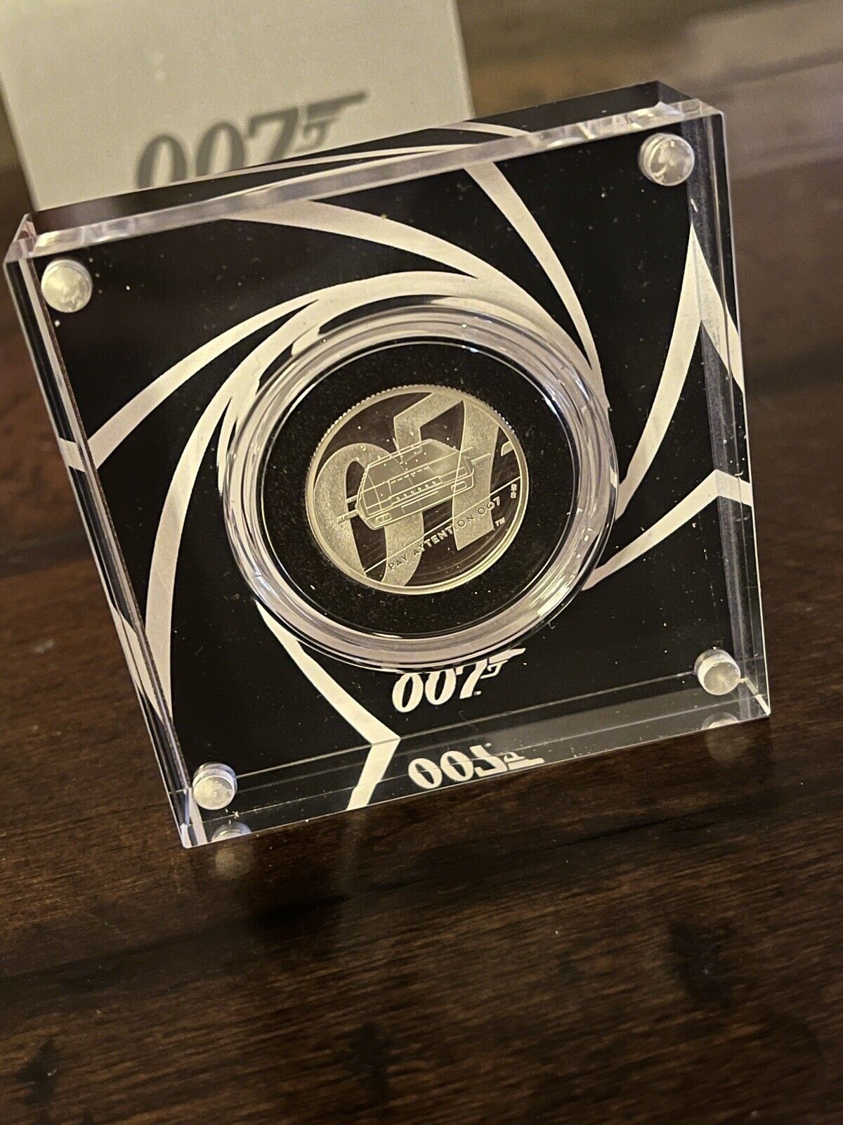 2020 James Bond Half Ounce Silver Proof Coin - Pay Attention - Royal Mint