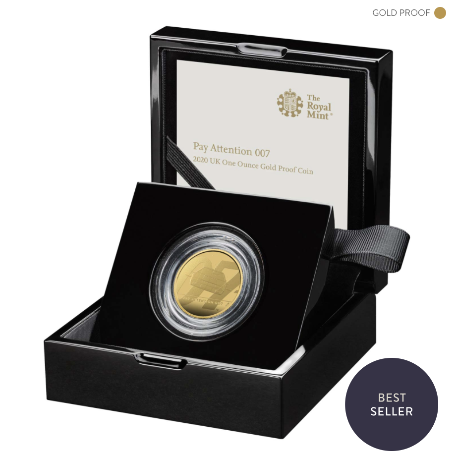 2020 Great Britain Pay Attention 007 1 oz Gold Proof James Bond Coin #2