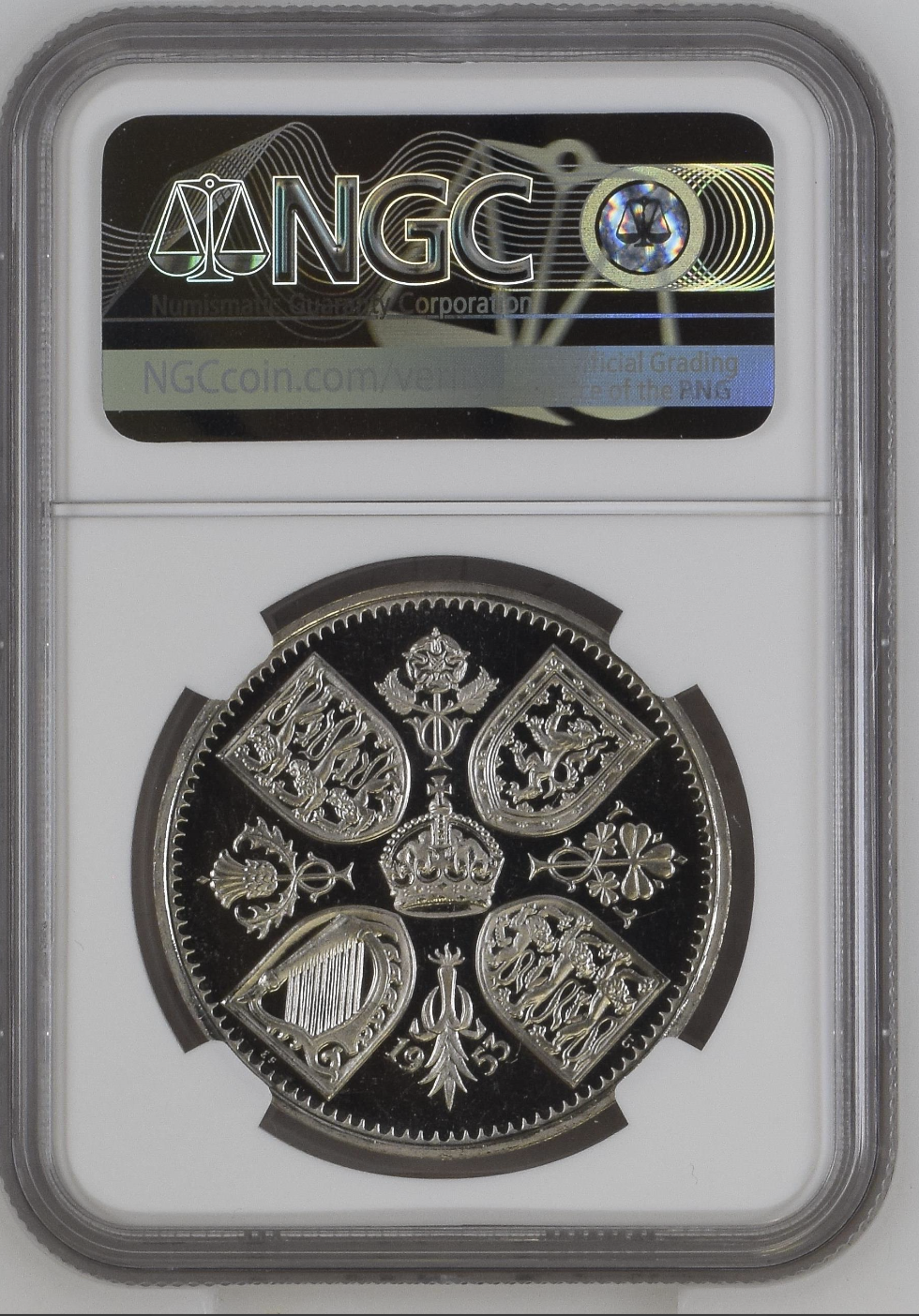 Rare Cameo! 1953 Great Britain Proof Crown NGC PF64 Cameo Coronation