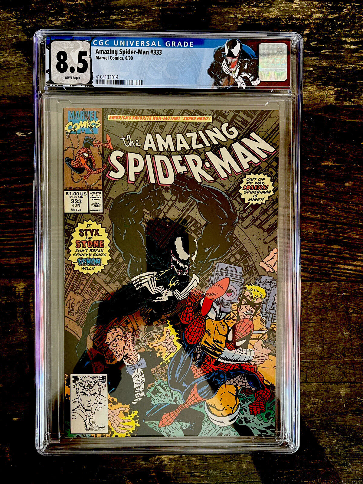 New Custom Venom Label - Amazing Spider-Man #333 CGC 8.5 - Venom
