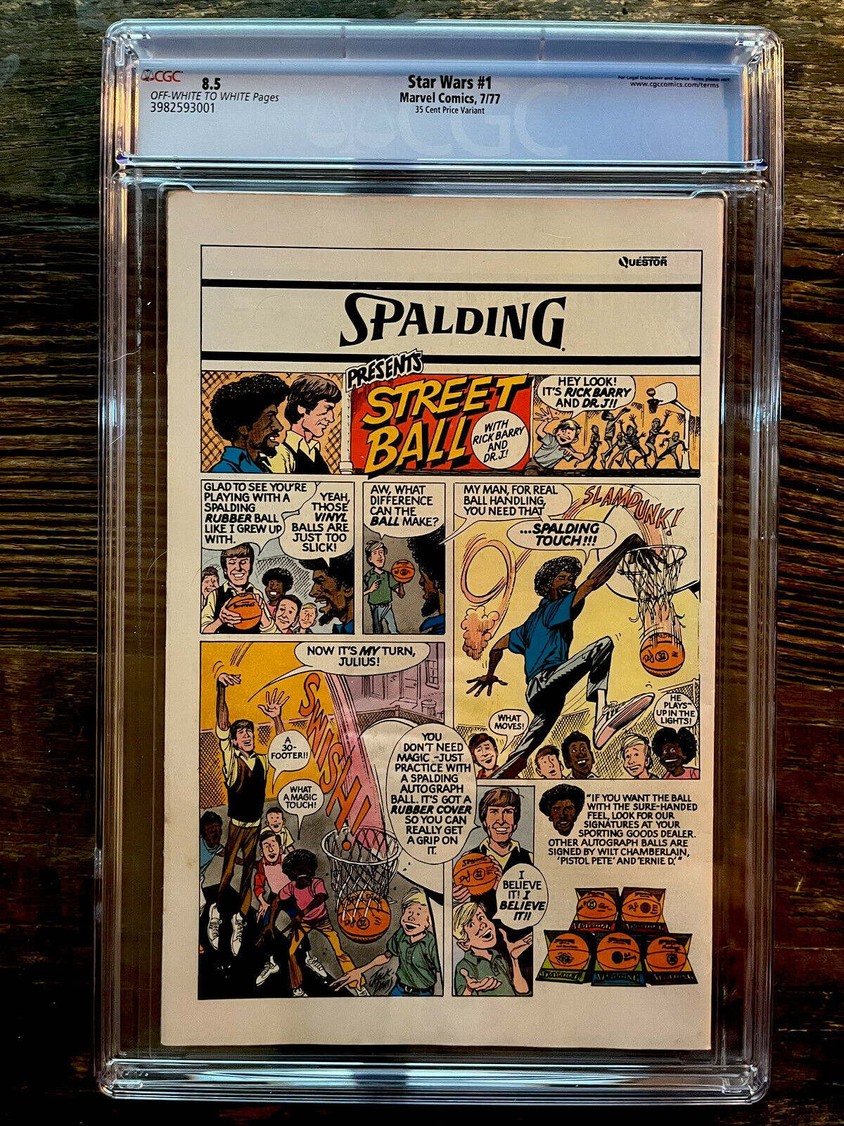 Rare 35 Cent Variant !!! Star Wars #1 CGC 8.5 Off White to White Pages