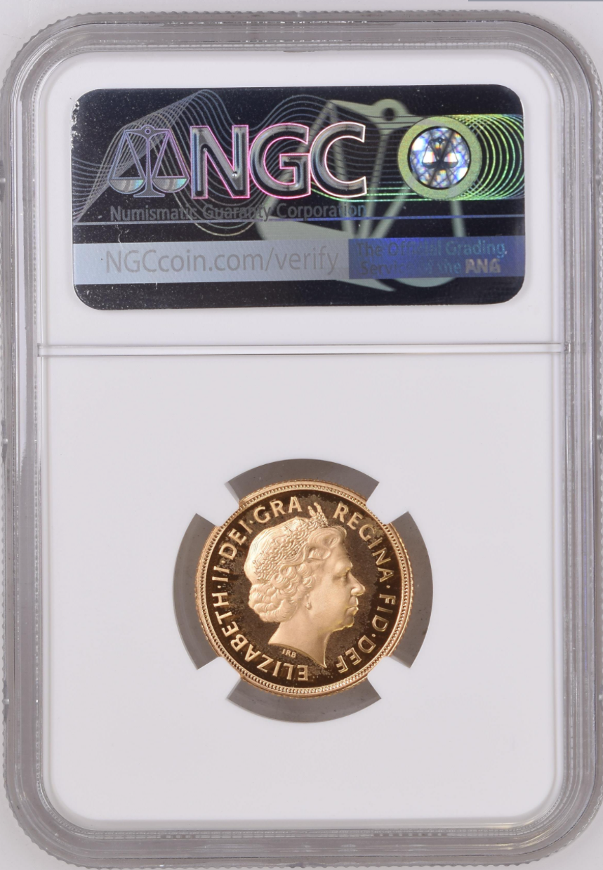 2005 Great Britain St George Gold Proof Full Sovereign Coin NGC PF67 Ultra Cameo