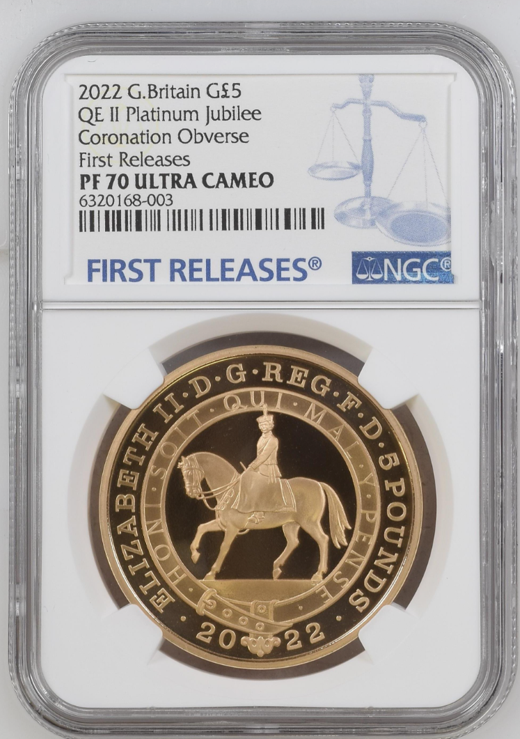 The Platinum Jubilee Queen 2022 UK 2oz Gold Proof NGC PF70 UC First Release