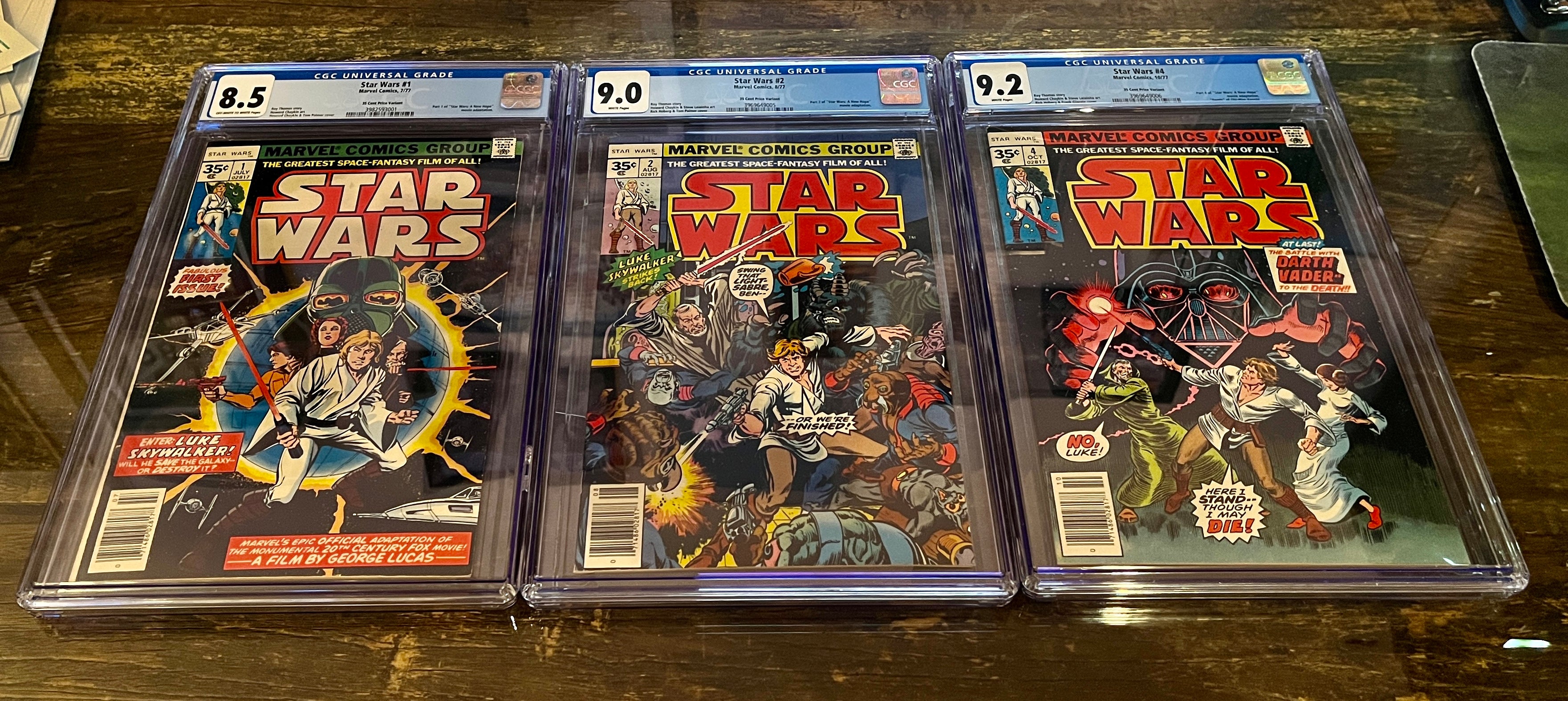Star Wars High Grade Rare CGC 35 Cent Variants !!! #1 , #2, #4