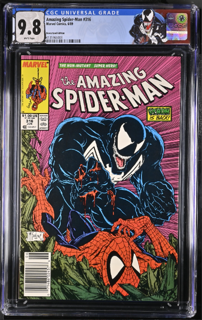 White Pages Newsstand! Amazing Spider-Man #316 CGC 9.8  1st Venom Cover
