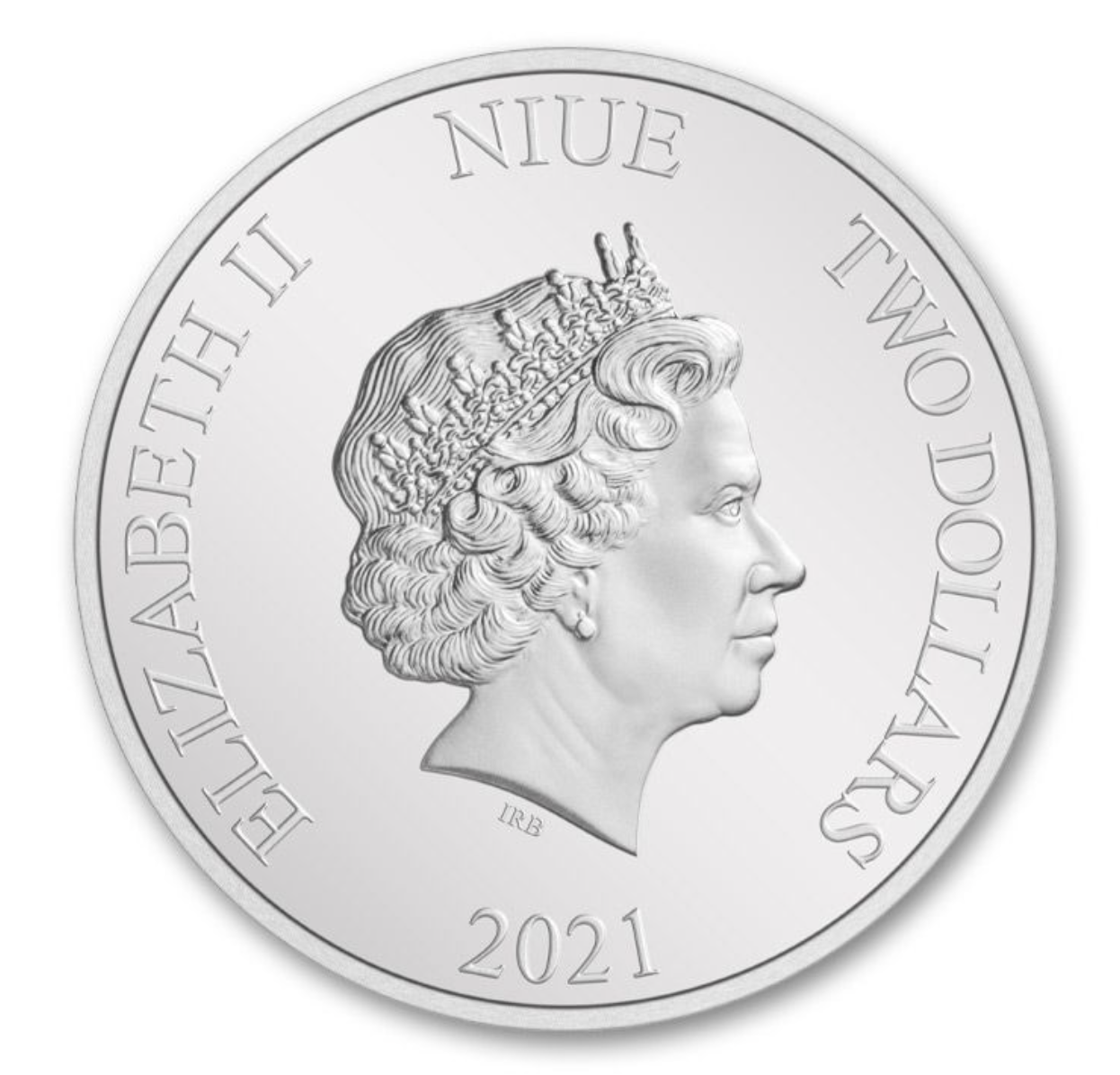 2021 Niue $2 1-oz Silver Star Wars Mandalorian IG-11 Colorized Gem Proof