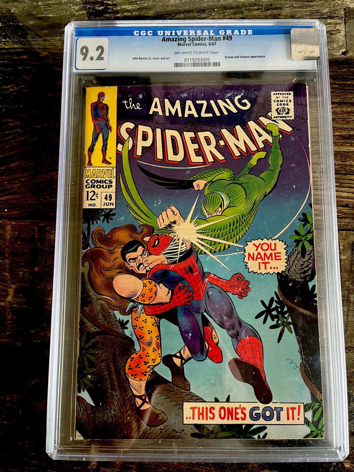 Amazing Spider-Man #49 CGC 9.2 Off White to White Pages - Kraven & Vulture