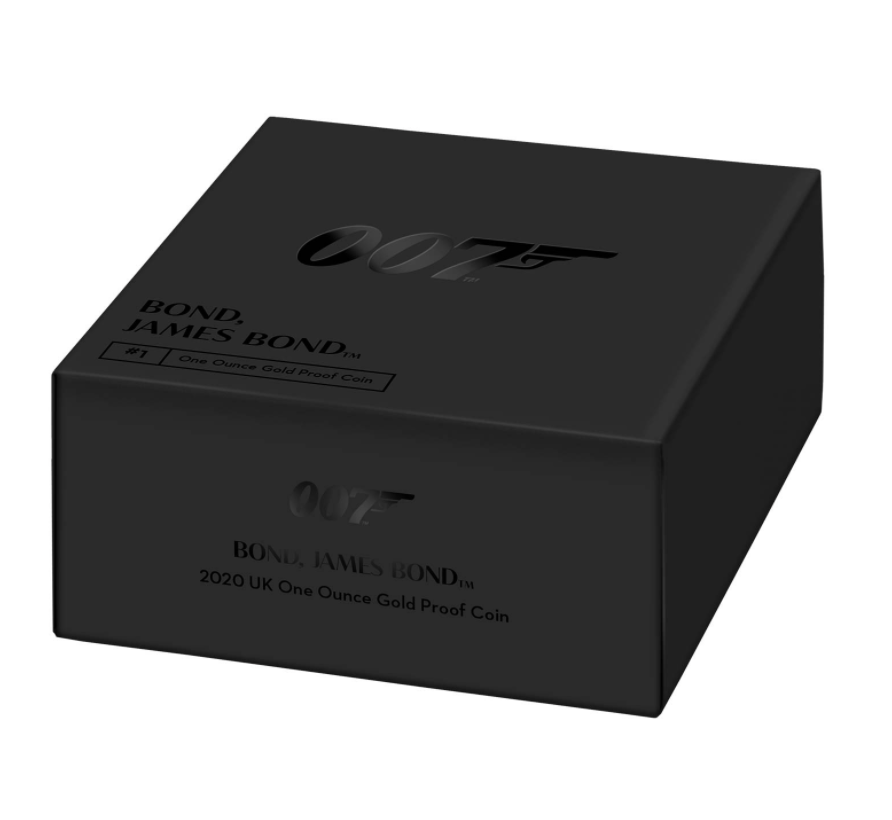 2020 GB 1 oz Gold Proof Bond, James Bond Coin #1 NGC PF69 Ultra Cameo Box & COA