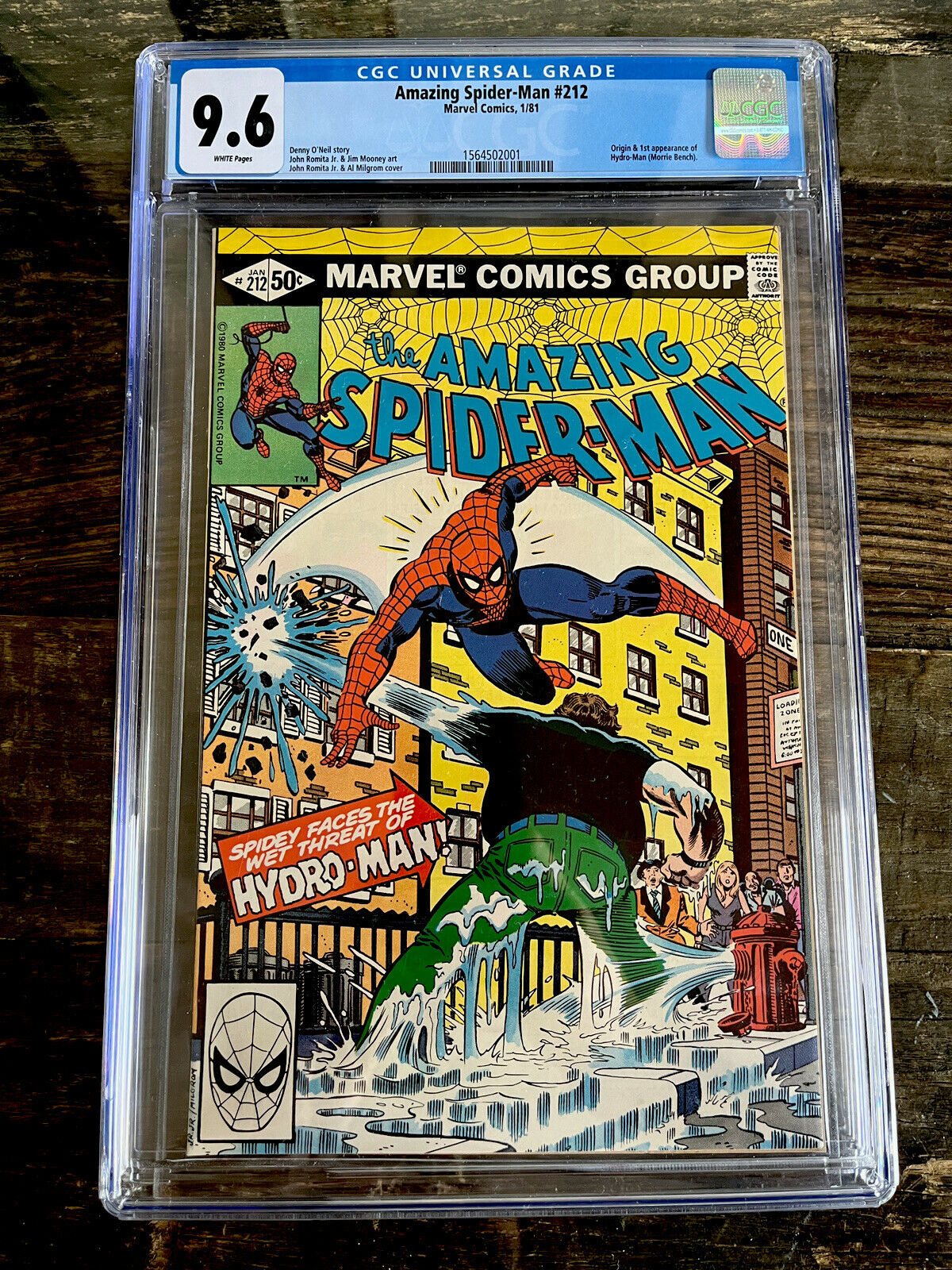 White Pages! Amazing Spider-Man #212 CGC 9.6 - Origin & 1st Appearance Hydro-Man