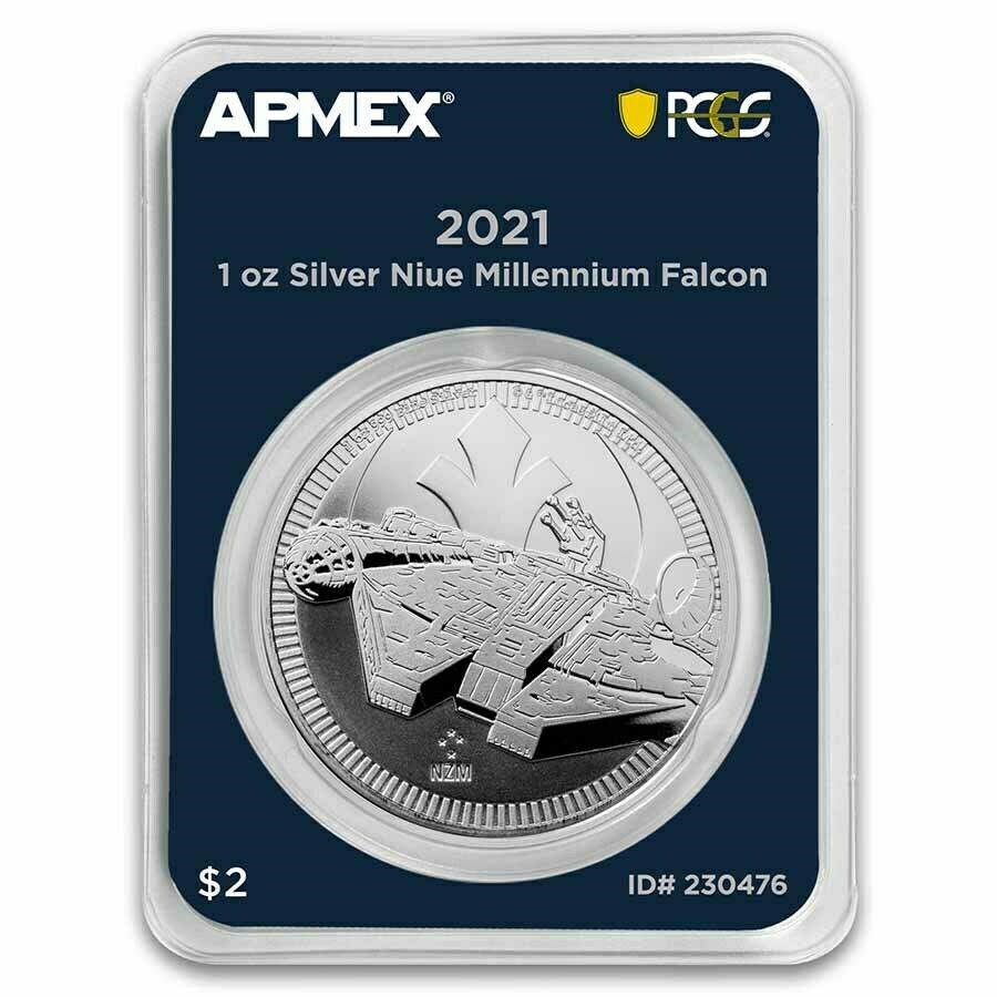 Star Wars 2021 Niue 1 oz Ag $2 Millennium Falcon (MD Premier + PCGS FS)