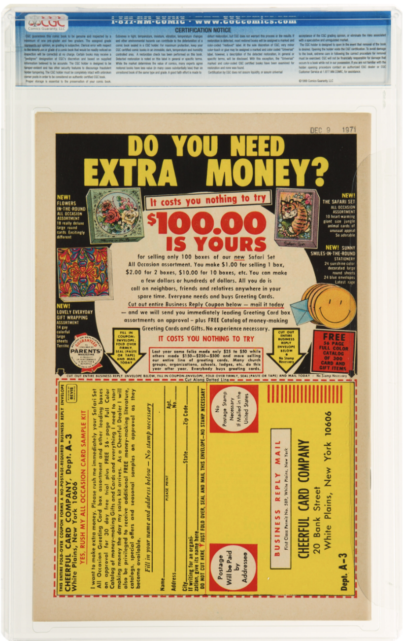 Rare White Pages! Amazing Spider-Man #106 CGC 9.2