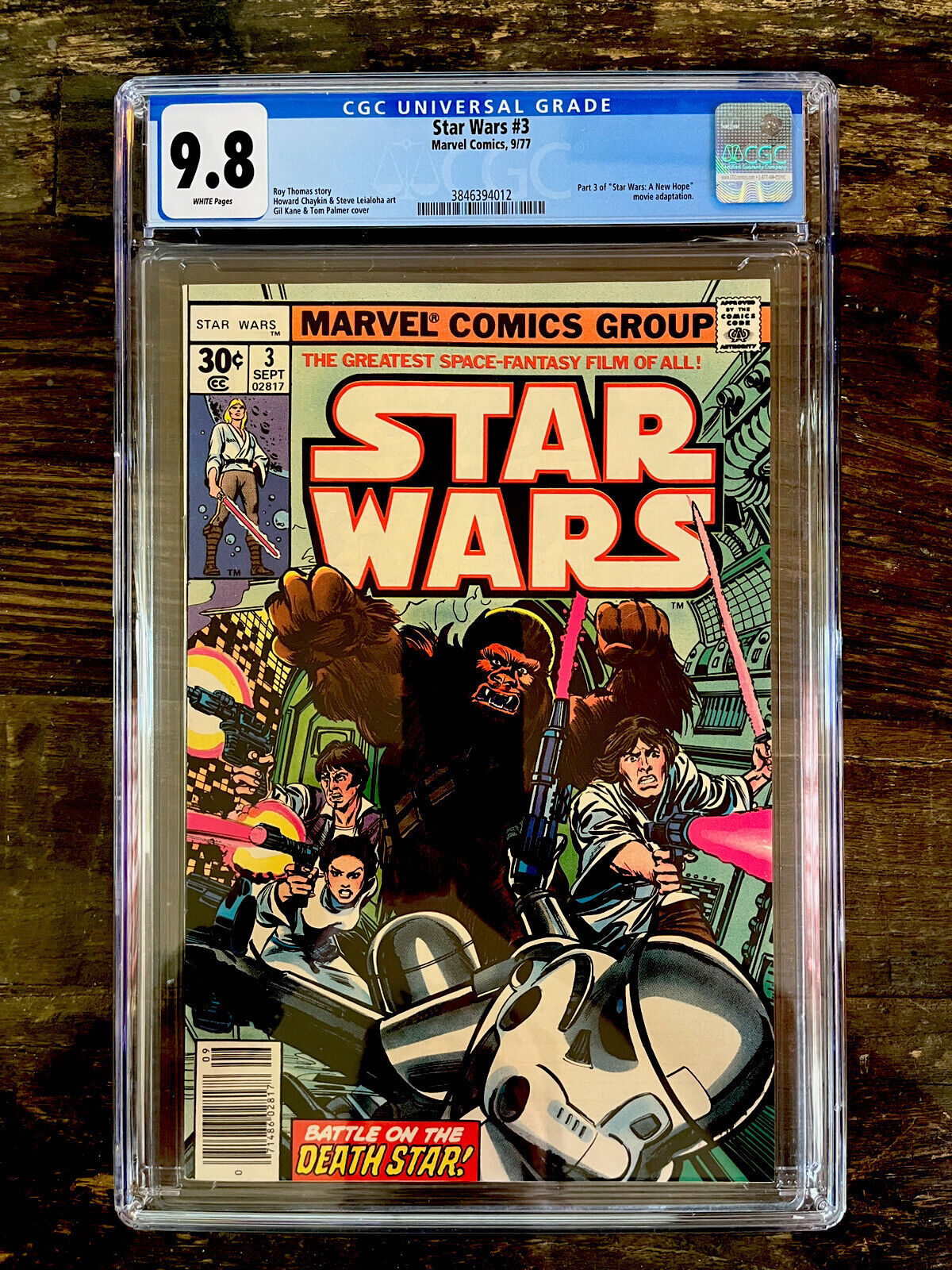 Star Wars #3 CGC 9.8 White Pages - Part 3 of Star Wars Original Story