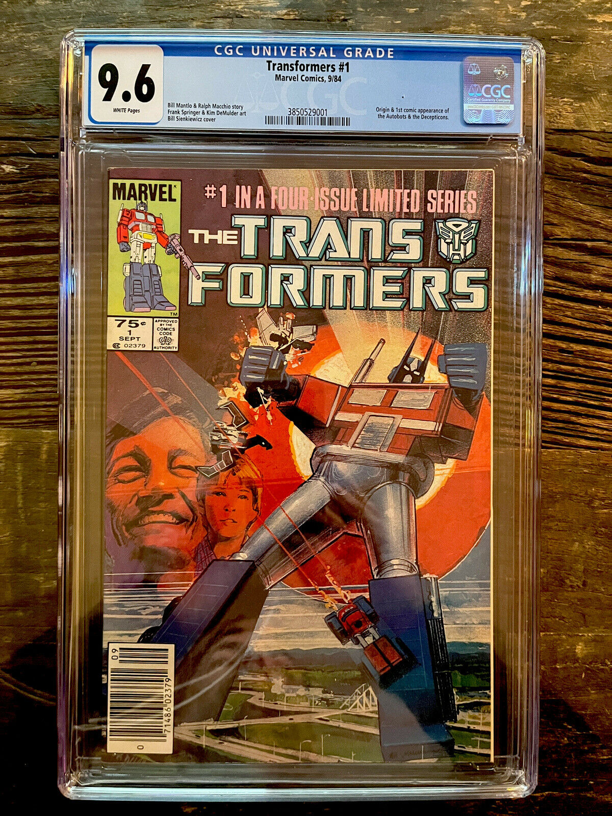 Transformers #1 CGC 9.6 WP NS - Origin & 1st Appear Autobots & Decepticons