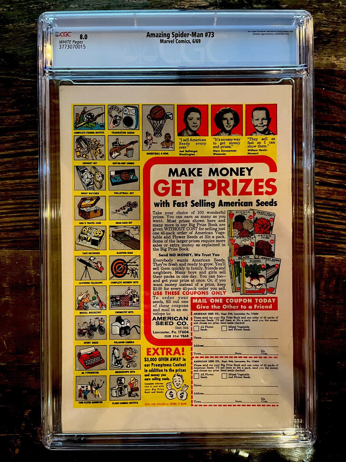 White Pages! Amazing Spider-Man #73 CGC 8.0 - 1st Appearance Man-Mountain Marko