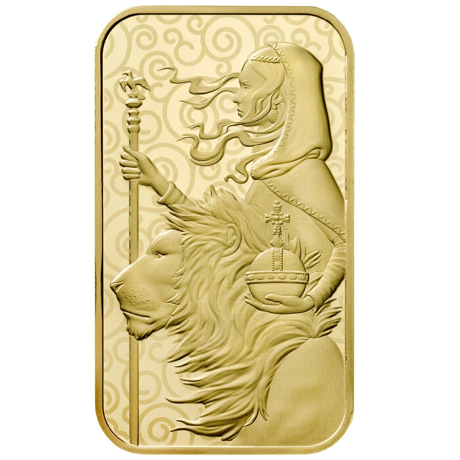 Una & the Lion 1 oz Gold Bar Minted