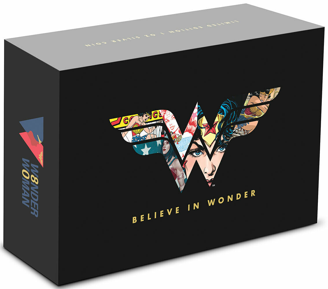 LIMITED EDITION (only 1941 coins) WONDER WOMAN 80th Anniversary 1oz Silver Coin