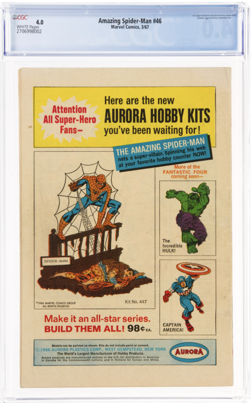 Rare White Pages! Amazing Spider-Man #46 CGC 4.0 1st Shocker!