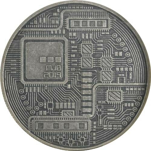 VERY RARE! 1 oz Silver Antique Crypto Bitcoin Cash Blockchainmint w/ Cert