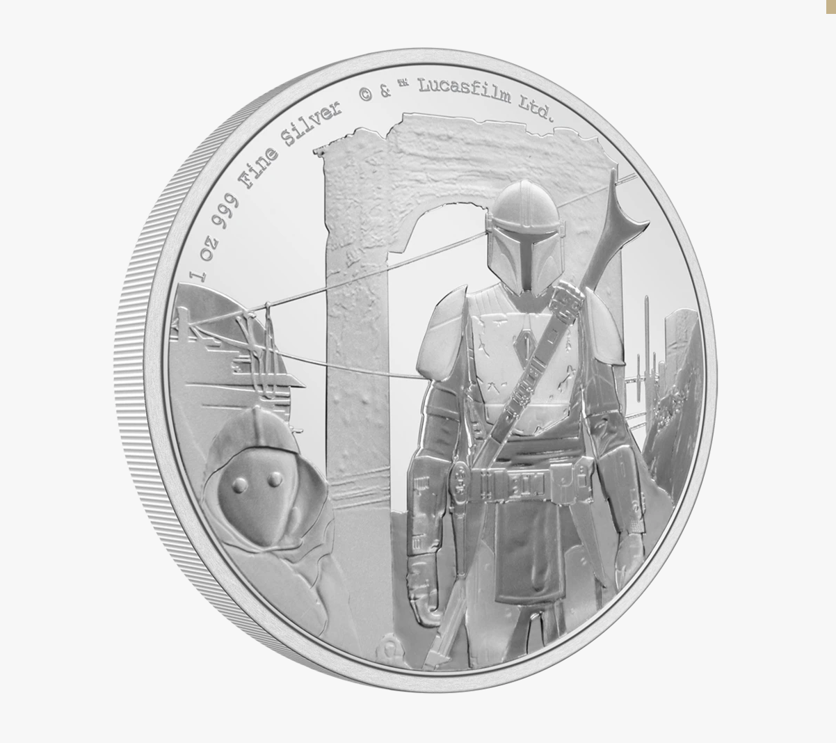 Disney 1 oz Proof Mandalorian ￼Star Wars Silver Coin .999 fine