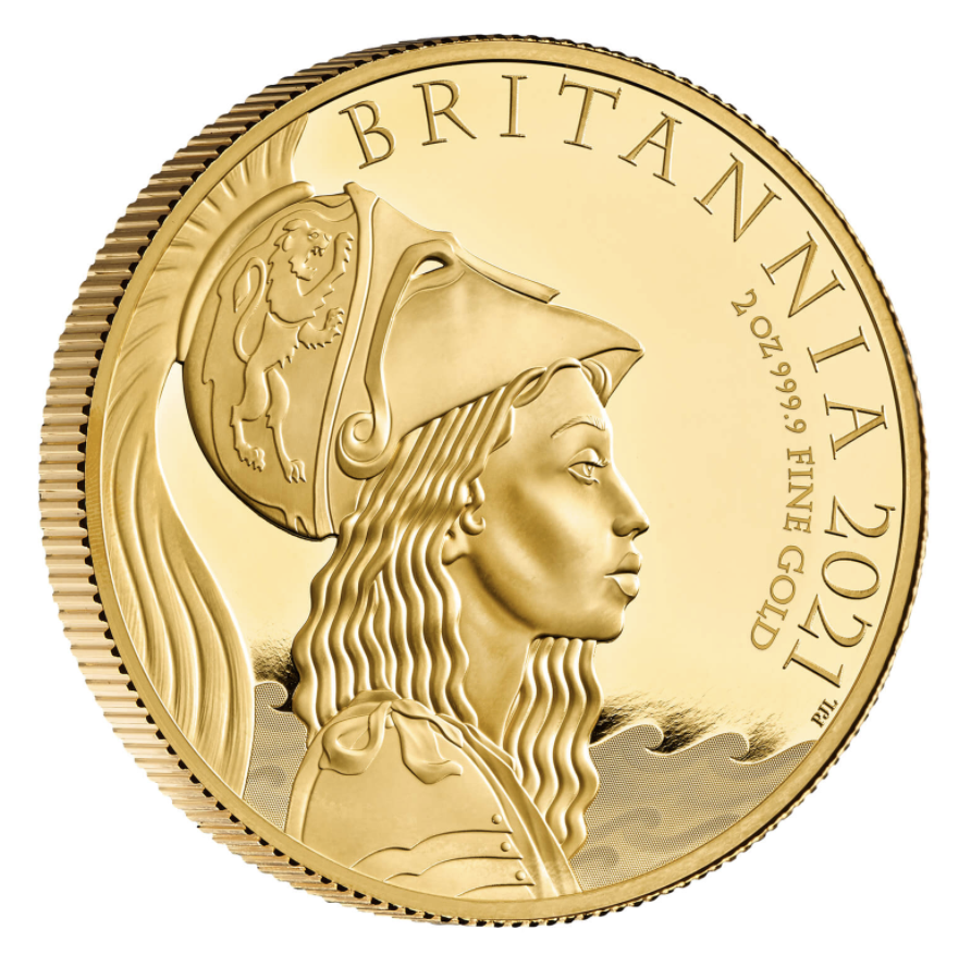 The Britannia 2021 UK Premium Exclusive Two-Ounce Gold Proof Coin (w/ Box & COA)