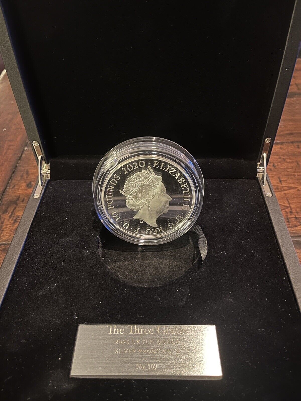 Three Graces 2020 UK 10 oz Silver Proof Coin Royal Mint COA & Case