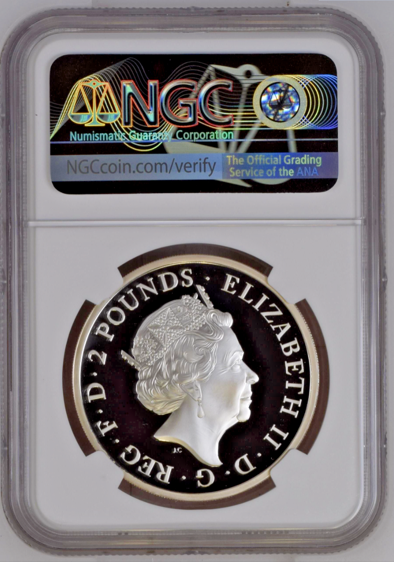 2018 G.Britain Red Dragon of Wales The Queen's Beast NGC PF69 UC