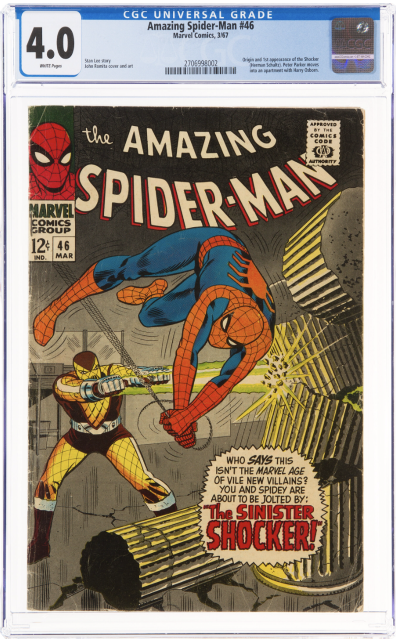 Rare White Pages! Amazing Spider-Man #46 CGC 4.0 1st Shocker!
