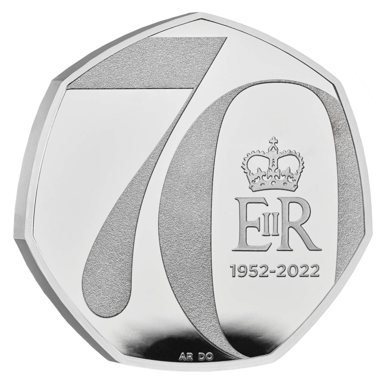 The Platinum Jubilee of Her majesty The Queen 2022 50p Silver Proof Coin Cover
