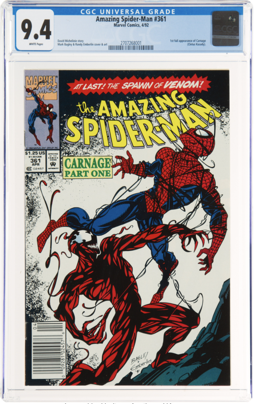White Pages Newsstand! Amazing Spider-Man #361 CGC 9.4 - 1st Full Appear Carnage