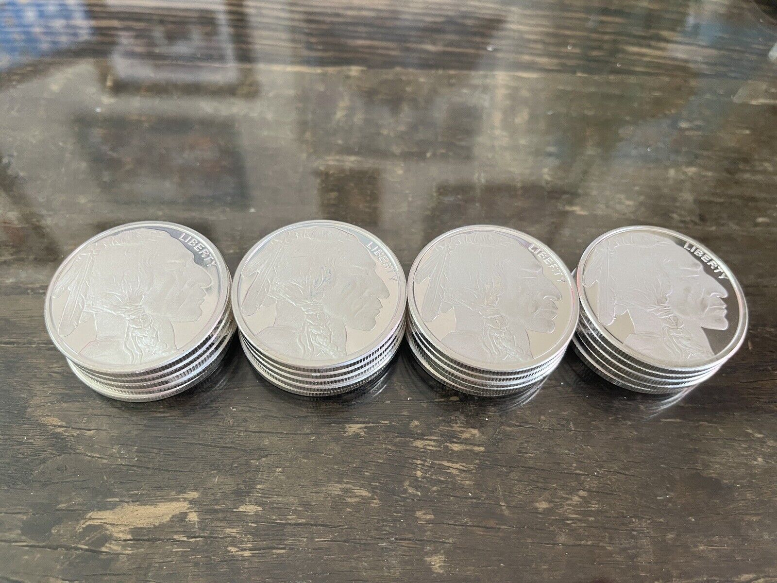 20x 1 Oz .999 AG Silver Round -  Buffalo Indian stamped - in Tube