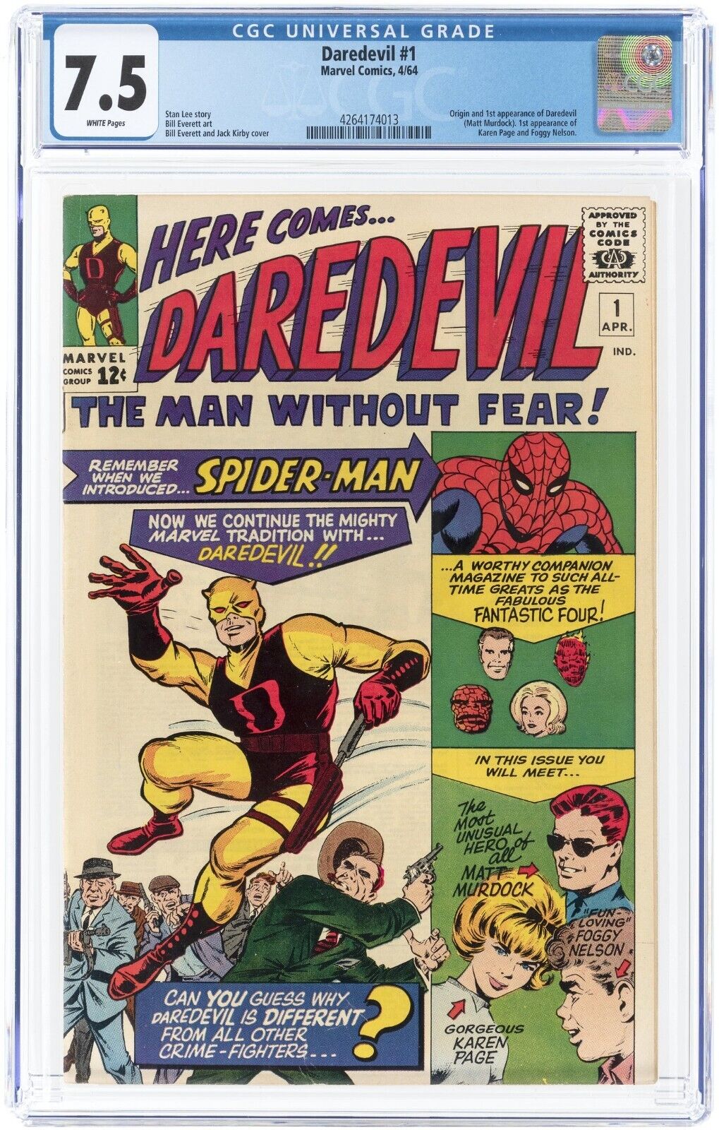 Rare White Pages! Daredevil 1 - 1st Daredevil Appearance