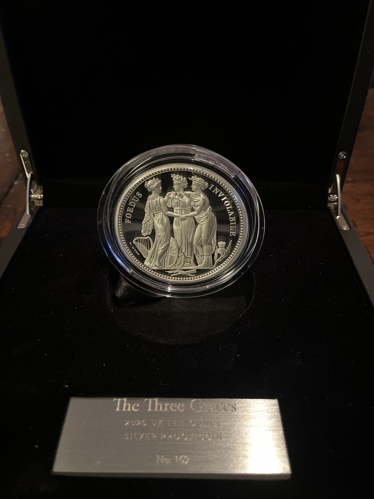 Three Graces 2020 UK 10 oz Silver Proof Coin Royal Mint COA & Case