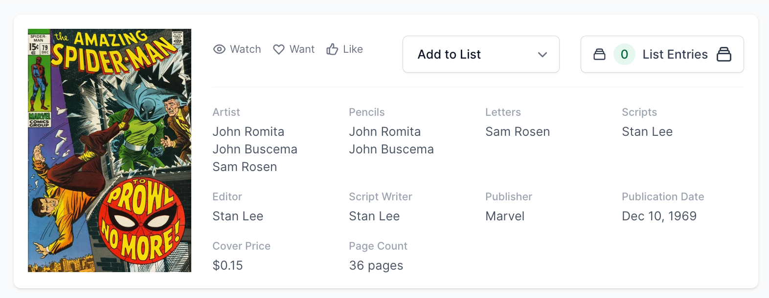 Amazing Spider-Man #79 CGC 5.0 - 2nd Appearance The Prowler