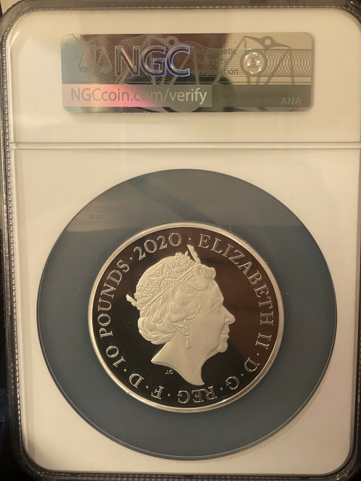 2020 UK 007 BOND 5oz £10 Silver PF70 ULTRA CAMEO 1 Of First 250 Struck COA #211