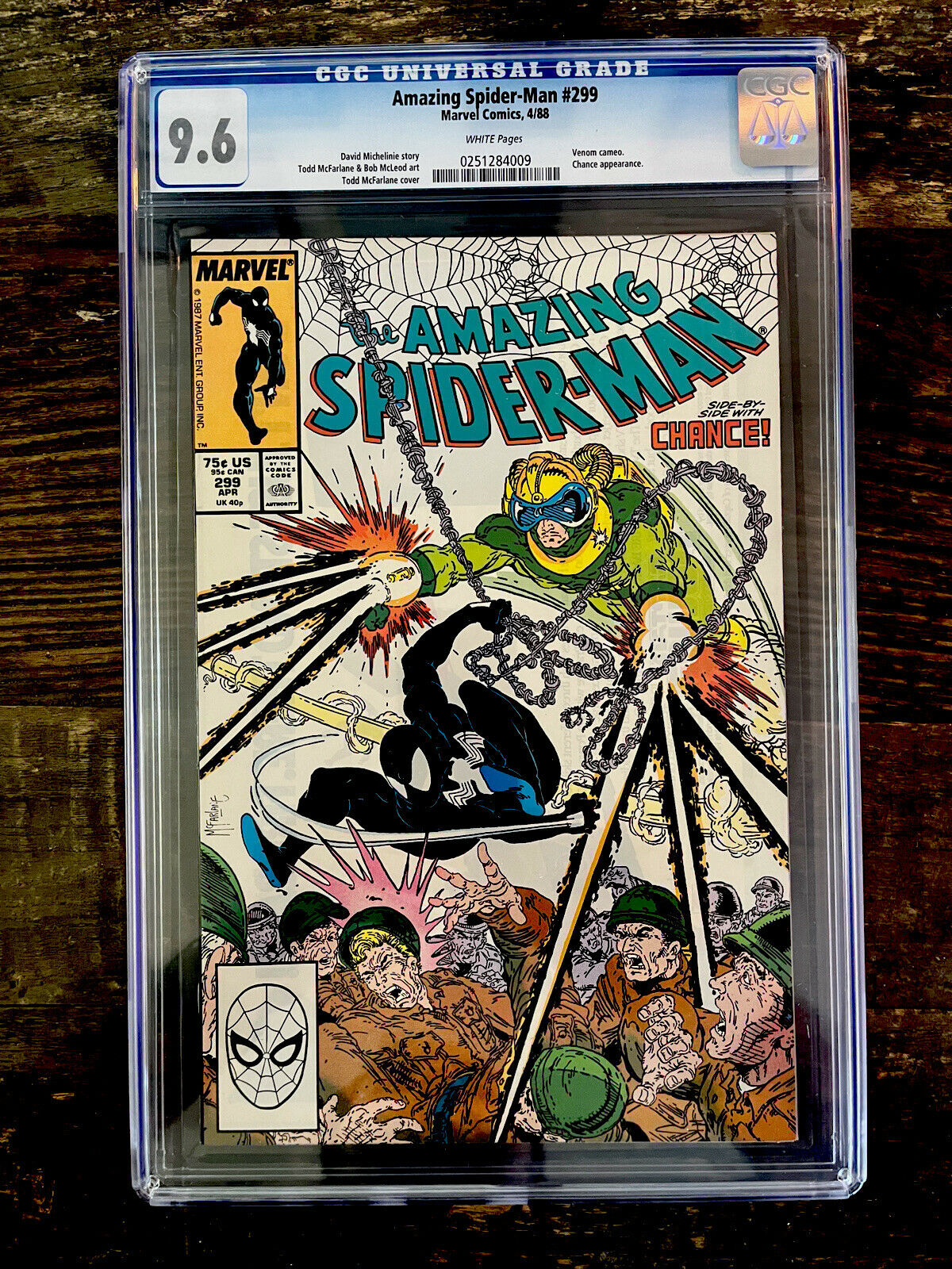 White Pages! Amazing Spider-Man #299 CGC 9.6  Venom Cameo, Chance appearance
