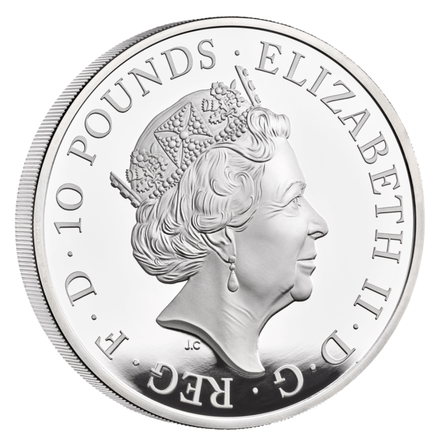 2021 Silver 5 oz The Queen's Beasts 2021 Proof NGC PF 70 ULTRA CAMEO Box & COA