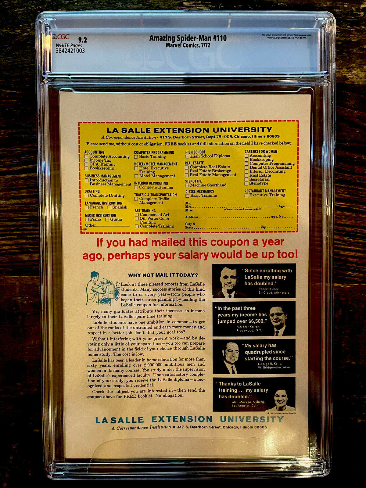 White Pages! Amazing Spider-Man #110 CGC 9.2 - 1st Appearance Gibbon