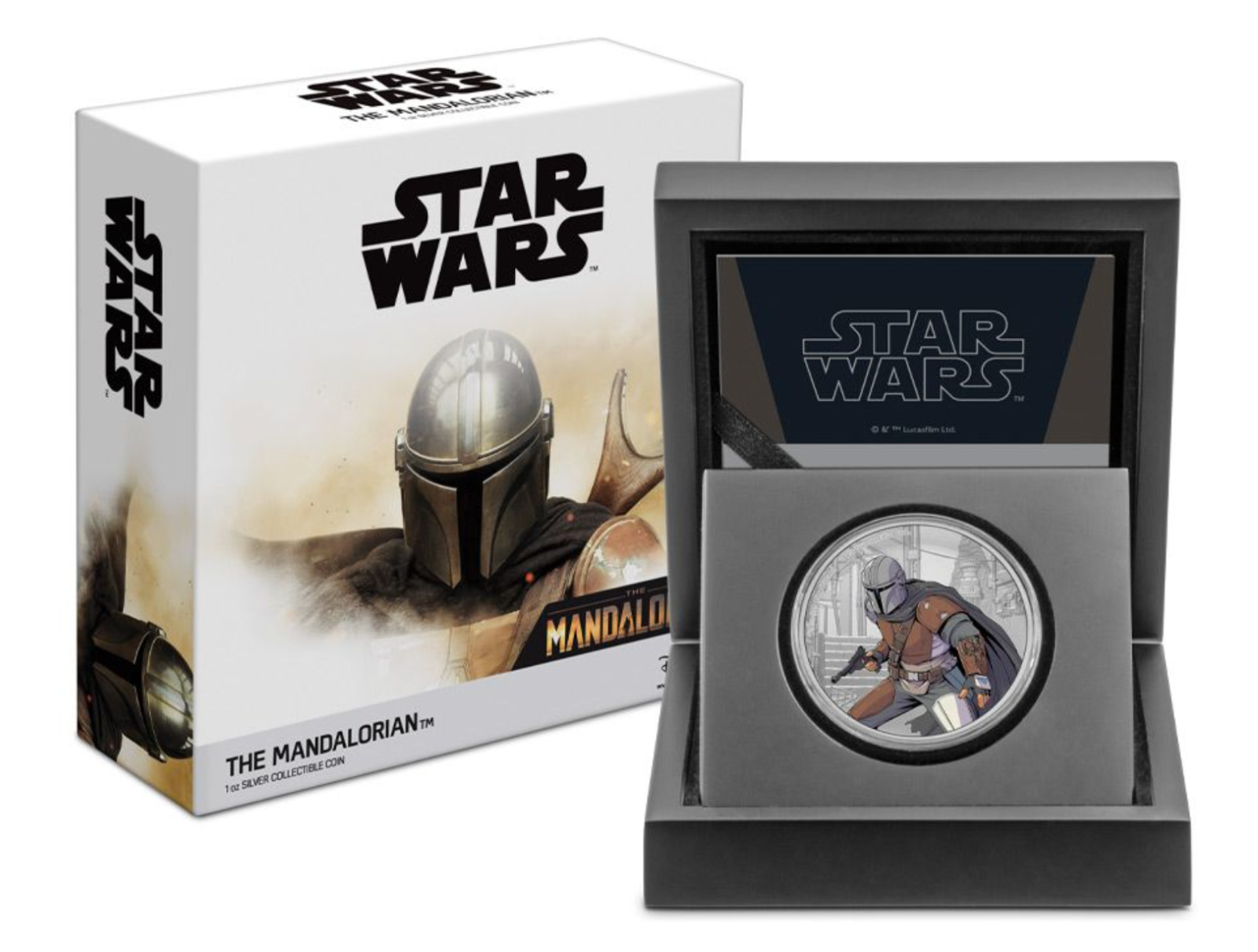 2021 Niue $2 1-oz Silver Star Wars Mandalorian Colorized Gem Proof