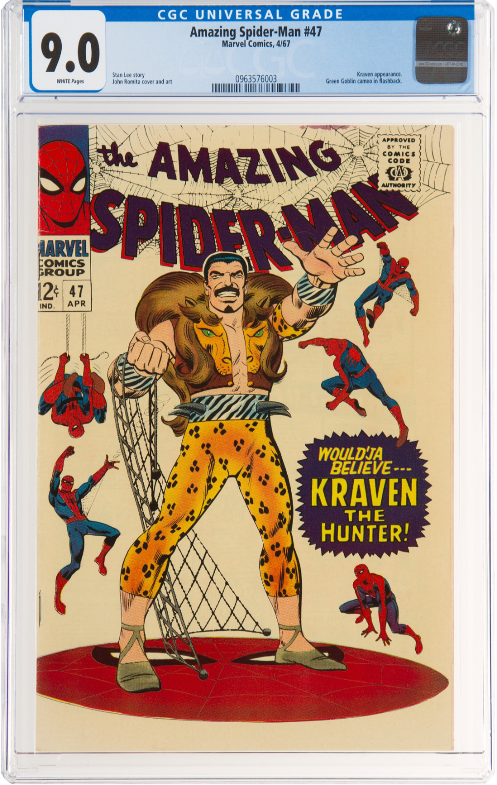 Rare White Pages! Amazing Spider-Man #47 CGC 9.0 - Kraven & Green Goblin Appear