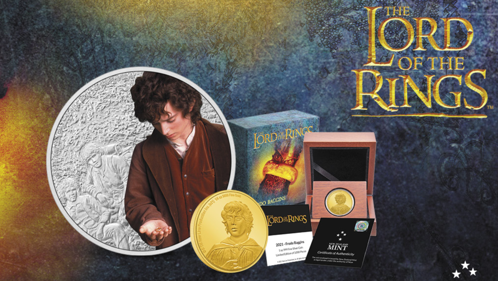 Lord of the Rings - Complete Set 2021 1 oz Silver Coins (Gandalf, Frodo, Sauron)