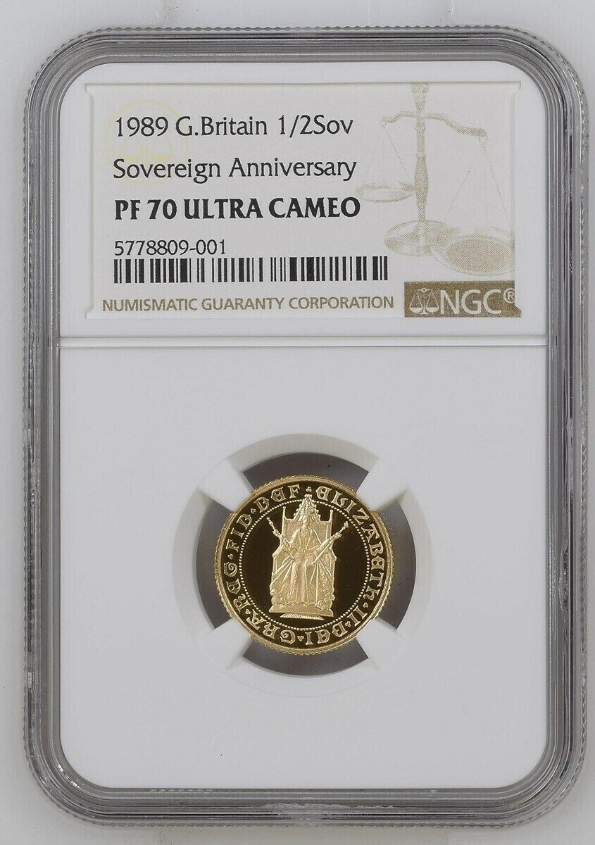 1989 - 2017 Gold Full & Half Sovereign Reverse Designs Collection NGC PF70