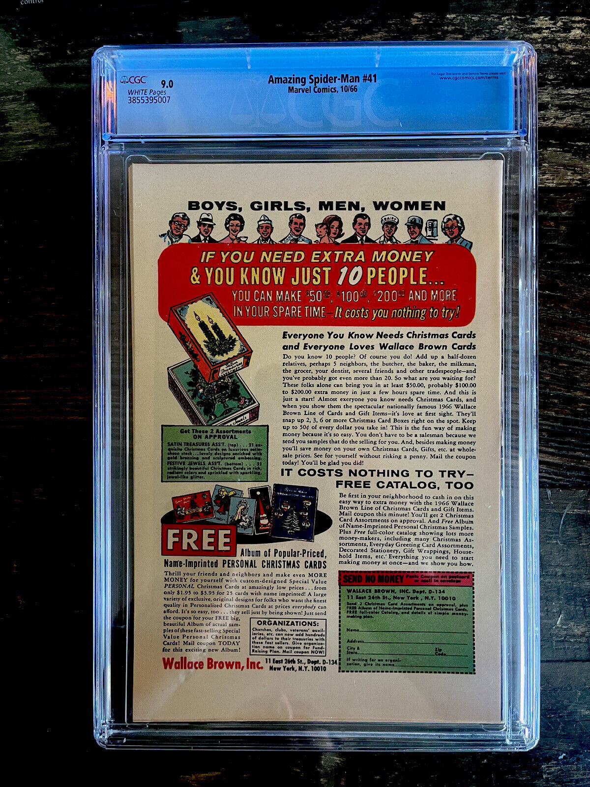 Rare White Pages! Amazing Spider-Man #41 CGC 9.0 - 1st Appearance the Rhino